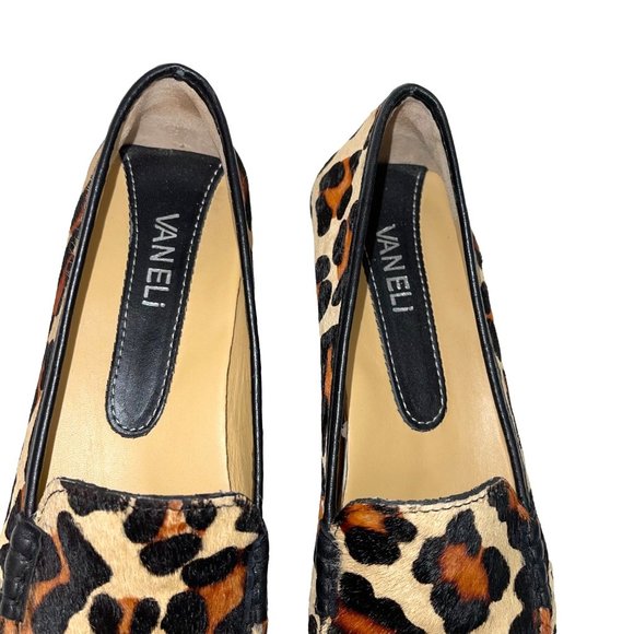 Vaneli Albion Shoes Womens Size 8.5 Narrow Slip On Animal Print Calf Hair NWOB - Picture 4 of 11